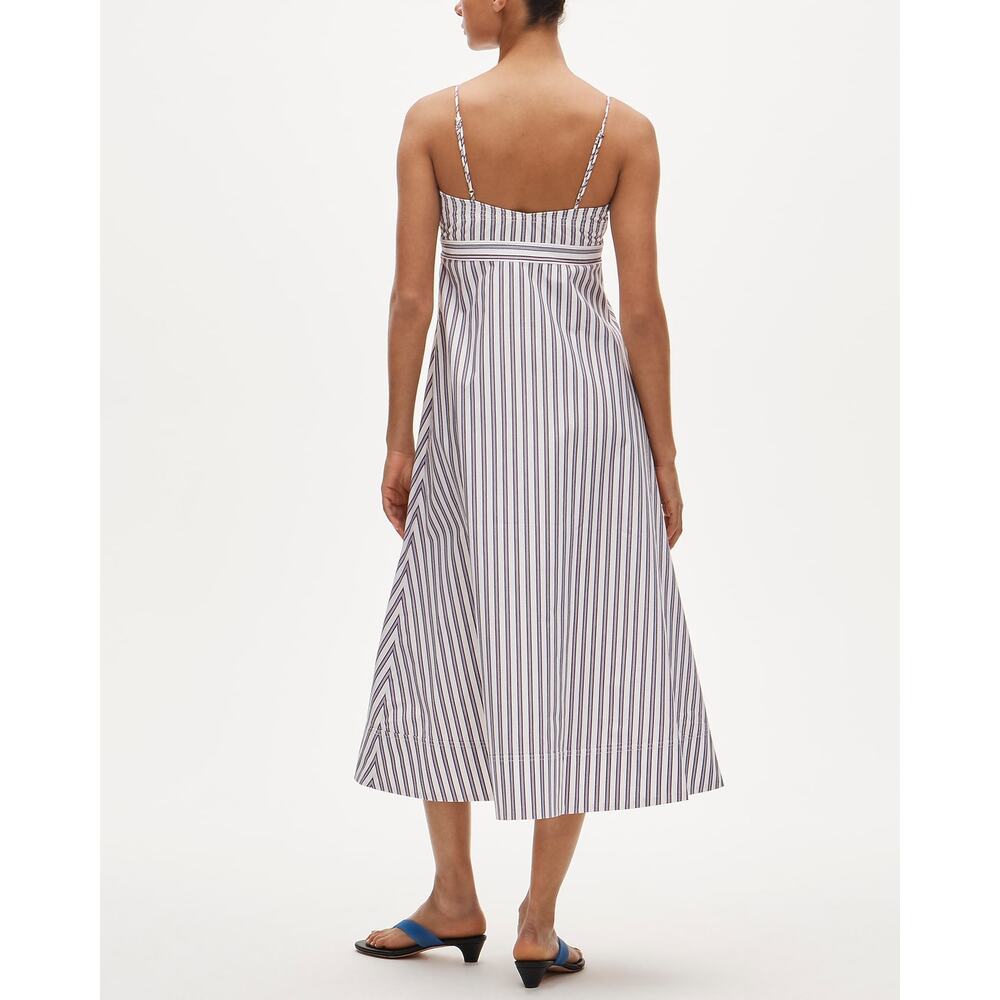J.Crew Minimalist Empire Waist Dress Striped Cotton Poplin Crushed Crimson 2 - Picture 3 of 11
